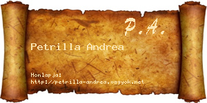 Petrilla Andrea névjegykártya