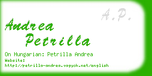 andrea petrilla business card